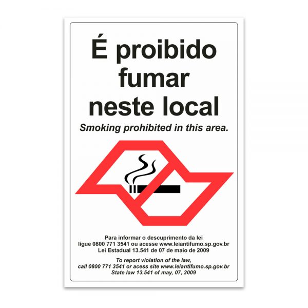 proibido fumar neste local sao paulo