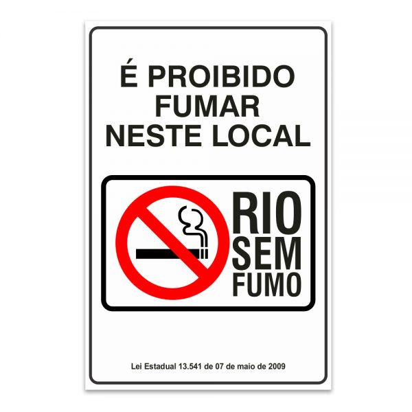 proibido fumar neste local rio sem fumo