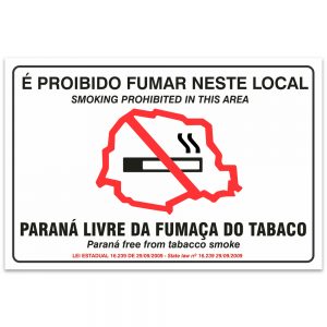 proibido fumar neste local parana