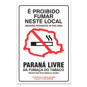 Adesivo Proibido Fumar – Paraná ingles