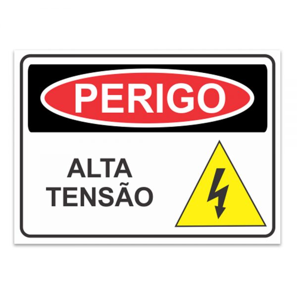 Adesivo Perigo Alta Tensão 30×20 cm