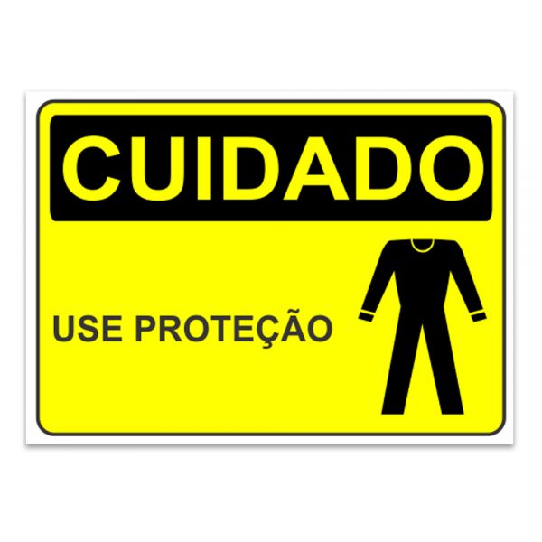 Adesivo Cuidado Use Proteção 30x20 cm