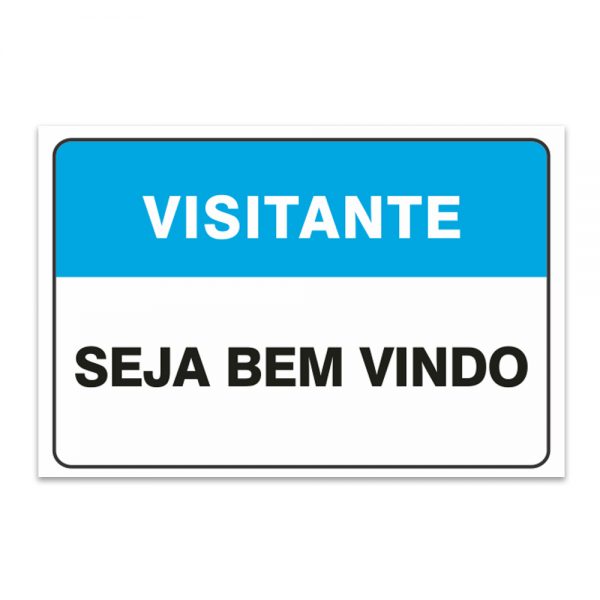 Adesivo Seja bem vindo Visitantes 30x20 cm