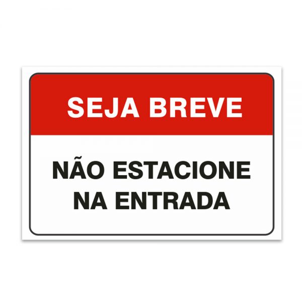 Adesivo Seja Breve 30x20 cm