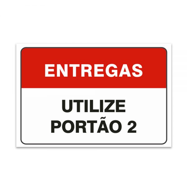 Adesivo Entregas Utilize Portão 2 30x20 cm
