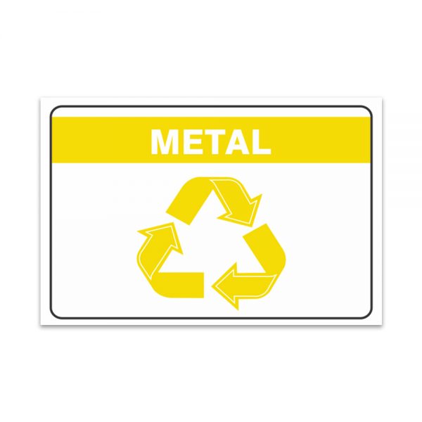 Placa Reciclagem de Metal 40x30 cm PS 2 mm