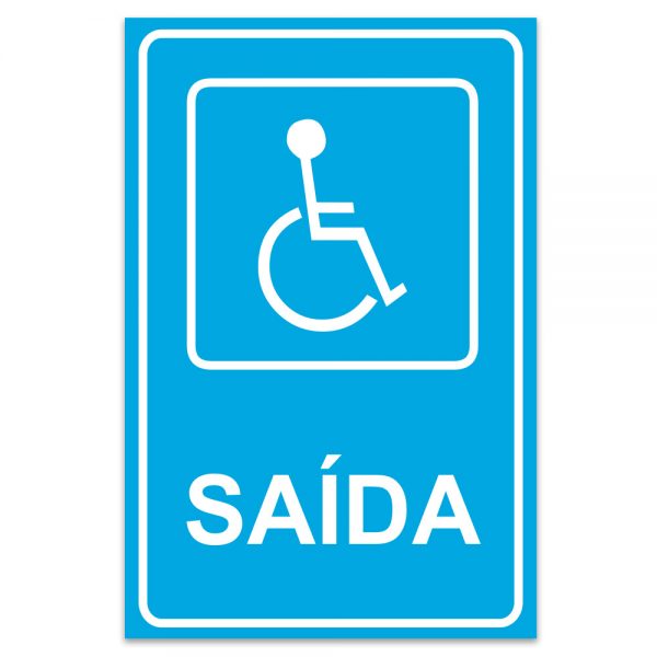 Adesivo Saída para deficientes físicos 30x40 cm