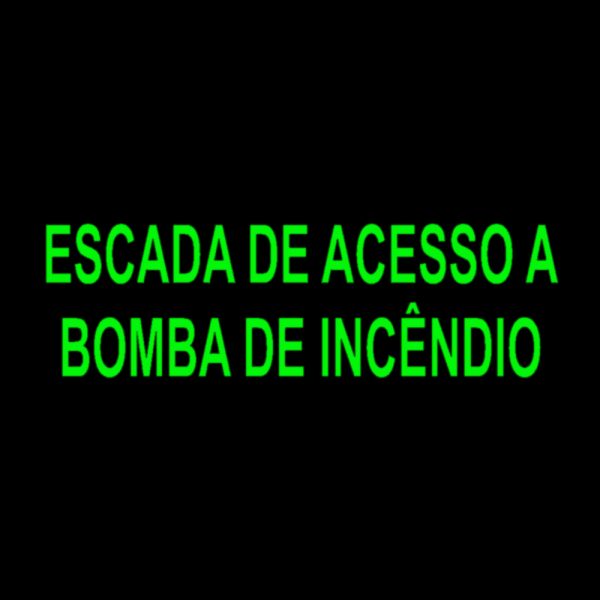Placa Indicativa de Escada de Acesso a Bomba de Incêndio 30 x 11,5 cm - Image 2