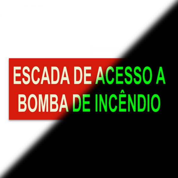 Placa Indicativa de Escada de Acesso a Bomba de Incêndio 30 x 11,5 cm - Image 3