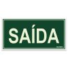 Placa Rota de Fuga, indicação de SAÍDA - Mod.: S12