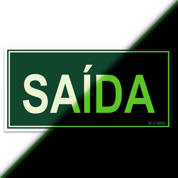 Placa Rota de Fuga, indicação de SAÍDA - Mod.: S12 - Image 2