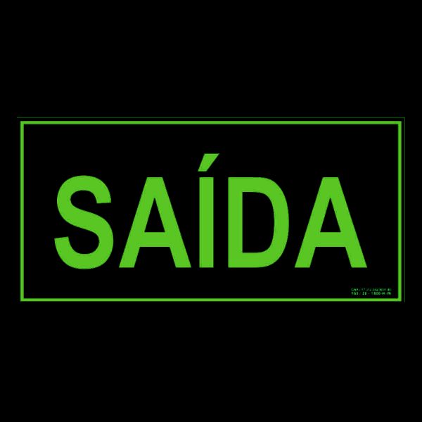 Placa Rota de Fuga, indicação de SAÍDA - Mod.: S12 - Image 3