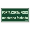 Placa Porta Corta Fogo 240 mm x 120 mm