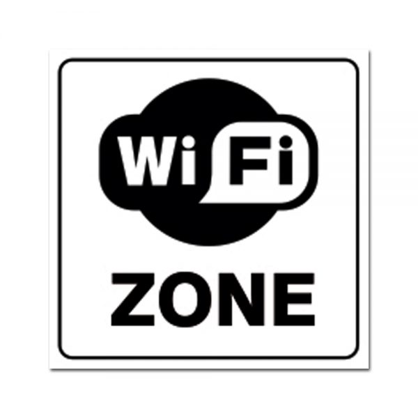 Adesivo WiFi Zone 20x20 cm