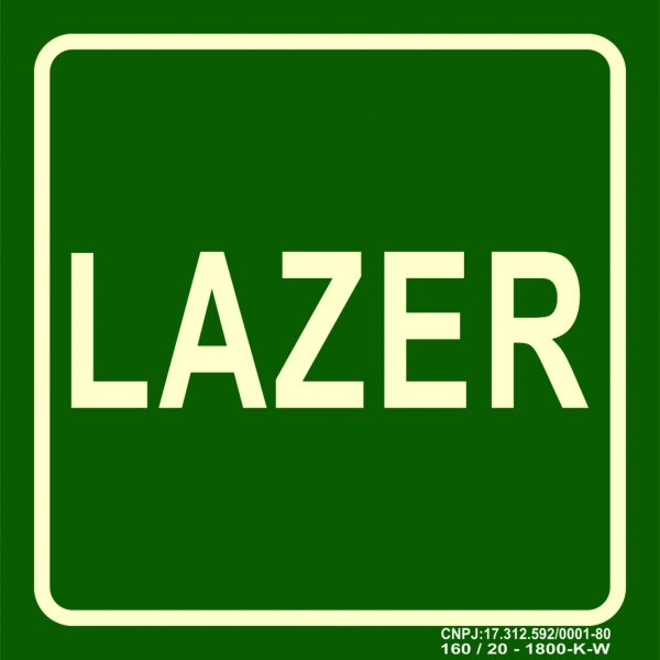 Placa de Sinalização - Lazer